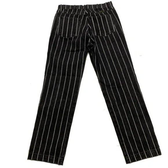 Reformation Roper Smart Ass Jeans High Rise Crop Sulu Pinstripe Size 26 - Picture 3 of 7